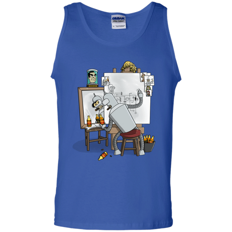 T-Shirts Royal / S Retrato de un Robot Men's Tank Top