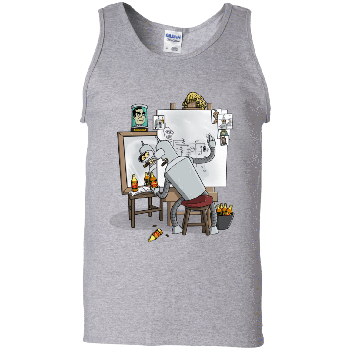 T-Shirts Sport Grey / S Retrato de un Robot Men's Tank Top