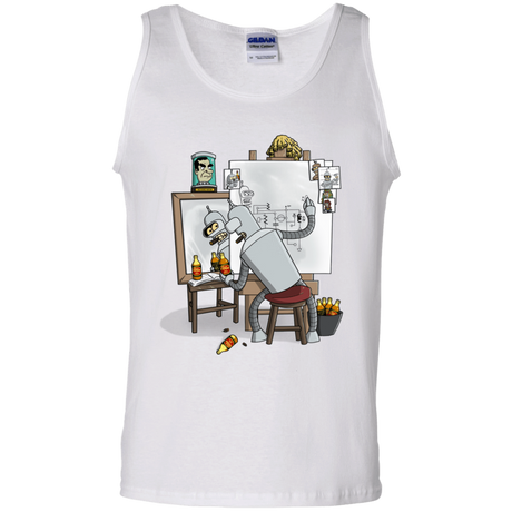 T-Shirts White / S Retrato de un Robot Men's Tank Top