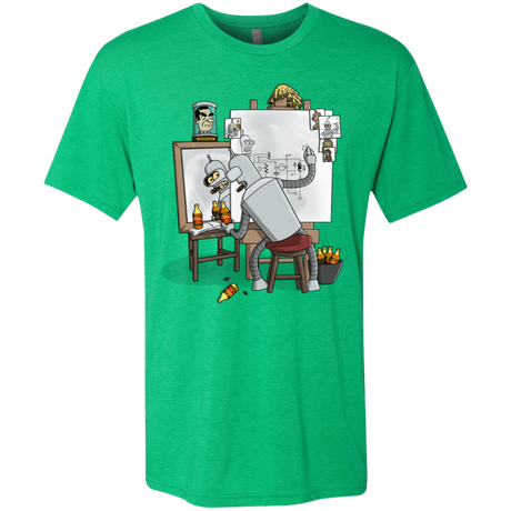 T-Shirts Envy / S Retrato de un Robot Men's Triblend T-Shirt