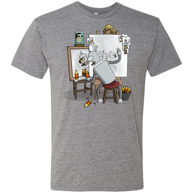 T-Shirts Premium Heather / S Retrato de un Robot Men's Triblend T-Shirt