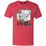 T-Shirts Vintage Red / S Retrato de un Robot Men's Triblend T-Shirt