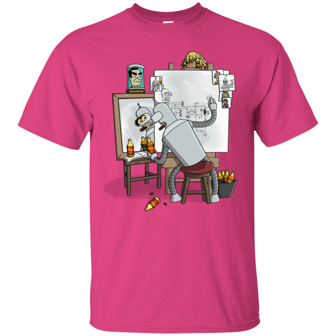 T-Shirts Heliconia / S Retrato de un Robot T-Shirt