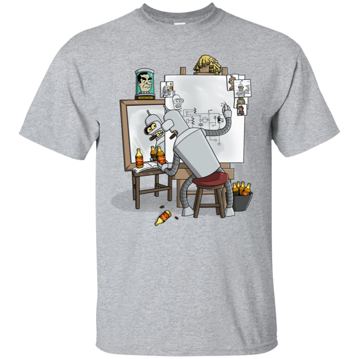 T-Shirts Sport Grey / S Retrato de un Robot T-Shirt