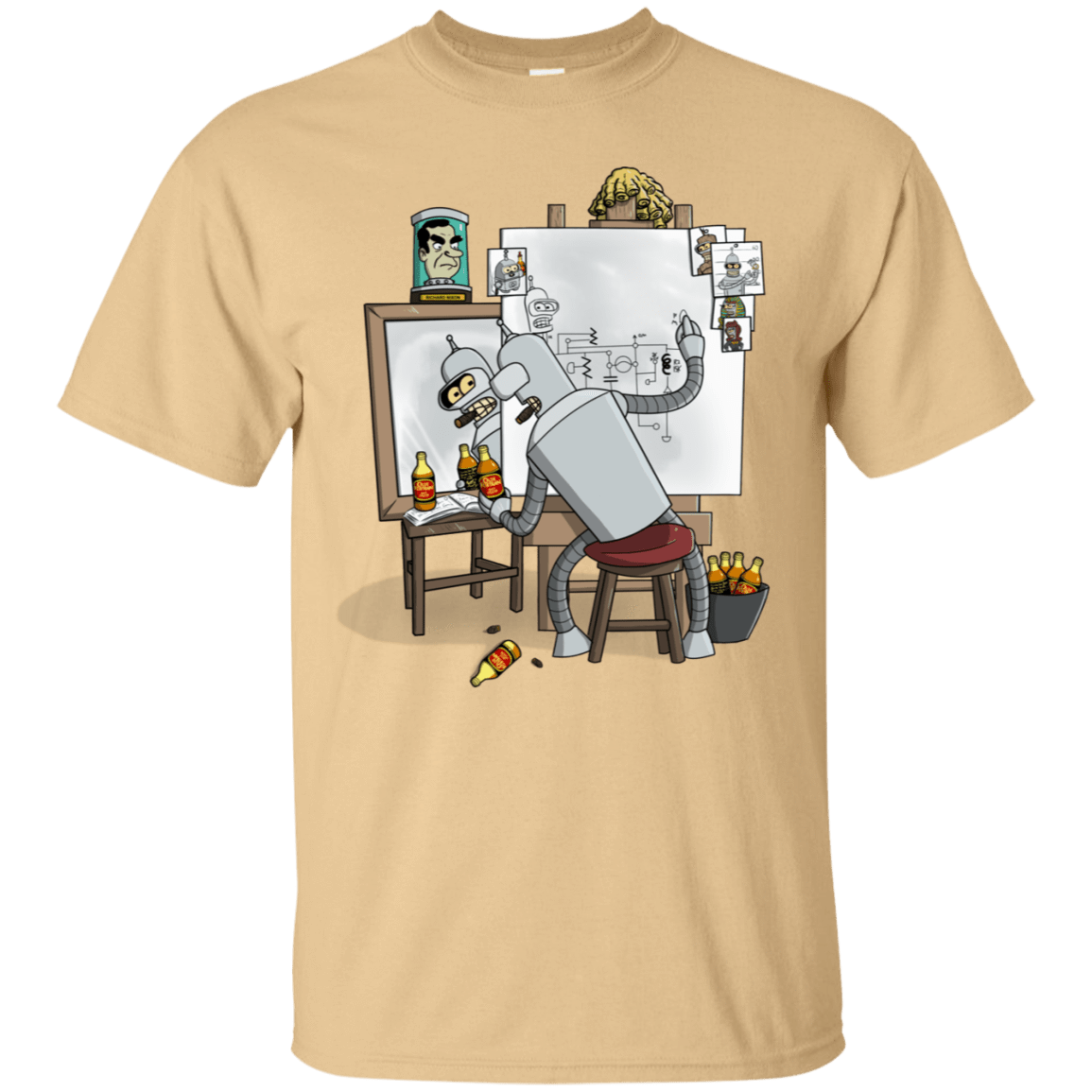 T-Shirts Vegas Gold / S Retrato de un Robot T-Shirt
