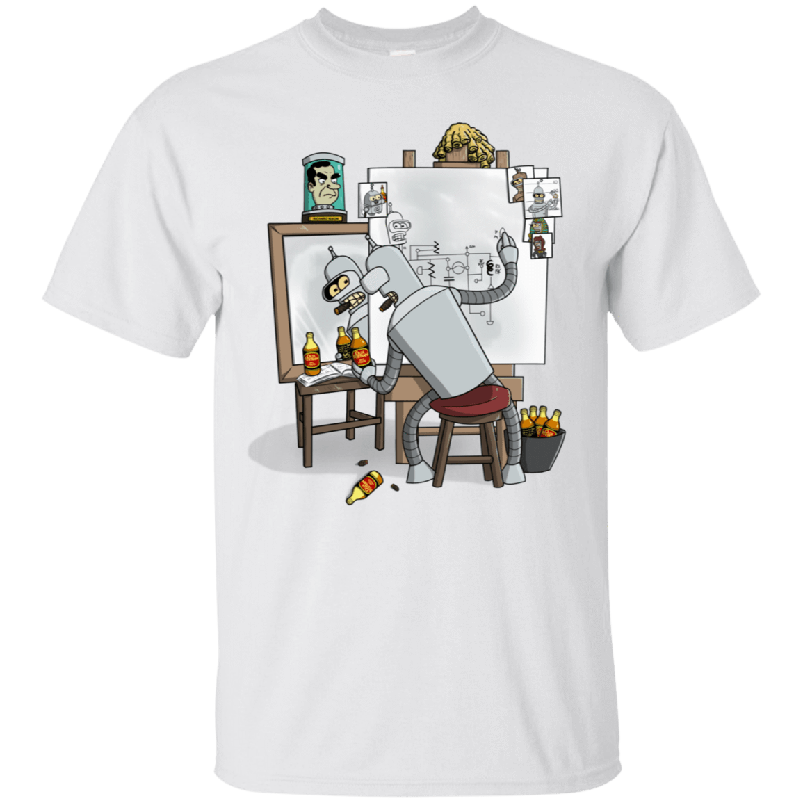 T-Shirts White / S Retrato de un Robot T-Shirt