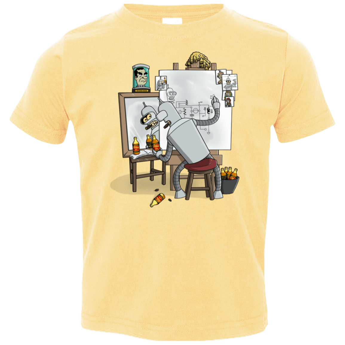 T-Shirts Butter / 2T Retrato de un Robot Toddler Premium T-Shirt