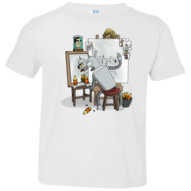 T-Shirts White / 2T Retrato de un Robot Toddler Premium T-Shirt