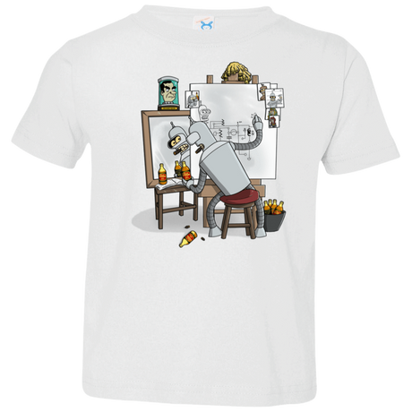 T-Shirts White / 2T Retrato de un Robot Toddler Premium T-Shirt