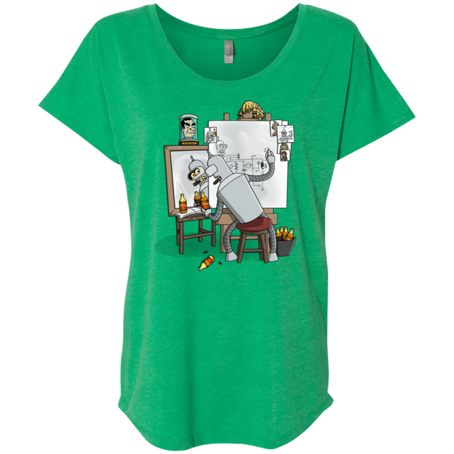 T-Shirts Envy / X-Small Retrato de un Robot Triblend Dolman Sleeve