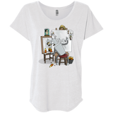 T-Shirts Heather White / X-Small Retrato de un Robot Triblend Dolman Sleeve