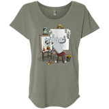 T-Shirts Venetian Grey / X-Small Retrato de un Robot Triblend Dolman Sleeve