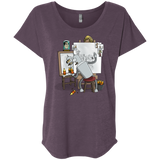 T-Shirts Vintage Purple / X-Small Retrato de un Robot Triblend Dolman Sleeve