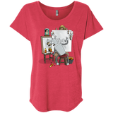 T-Shirts Vintage Red / X-Small Retrato de un Robot Triblend Dolman Sleeve