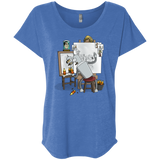 T-Shirts Vintage Royal / X-Small Retrato de un Robot Triblend Dolman Sleeve