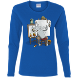 T-Shirts Royal / S Retrato de un Robot Women's Long Sleeve T-Shirt