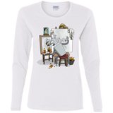 T-Shirts White / S Retrato de un Robot Women's Long Sleeve T-Shirt