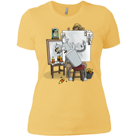 T-Shirts Banana Cream/ / X-Small Retrato de un Robot Women's Premium T-Shirt