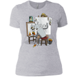 T-Shirts Heather Grey / X-Small Retrato de un Robot Women's Premium T-Shirt