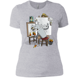T-Shirts Heather Grey / X-Small Retrato de un Robot Women's Premium T-Shirt