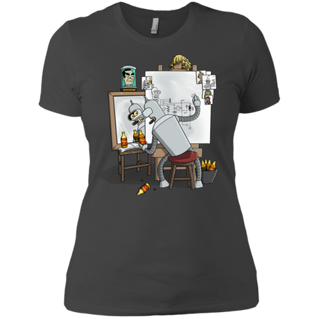 T-Shirts Heavy Metal / X-Small Retrato de un Robot Women's Premium T-Shirt