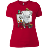 T-Shirts Red / X-Small Retrato de un Robot Women's Premium T-Shirt