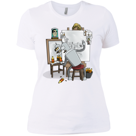 T-Shirts White / X-Small Retrato de un Robot Women's Premium T-Shirt
