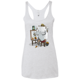 T-Shirts Heather White / X-Small Retrato de un Robot Women's Triblend Racerback Tank