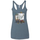 T-Shirts Indigo / X-Small Retrato de un Robot Women's Triblend Racerback Tank