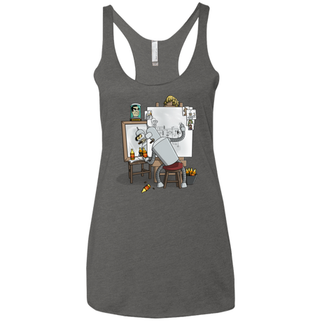 T-Shirts Premium Heather / X-Small Retrato de un Robot Women's Triblend Racerback Tank