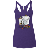 T-Shirts Purple Rush / X-Small Retrato de un Robot Women's Triblend Racerback Tank