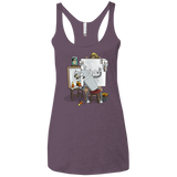 T-Shirts Vintage Purple / X-Small Retrato de un Robot Women's Triblend Racerback Tank