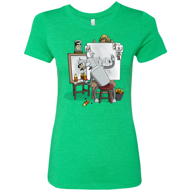 T-Shirts Envy / S Retrato de un Robot Women's Triblend T-Shirt