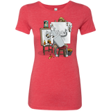 T-Shirts Vintage Red / S Retrato de un Robot Women's Triblend T-Shirt