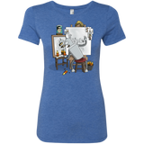 T-Shirts Vintage Royal / S Retrato de un Robot Women's Triblend T-Shirt