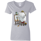 T-Shirts Sport Grey / S Retrato de un Robot Women's V-Neck T-Shirt