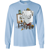 T-Shirts Light Blue / YS Retrato de un Robot Youth Long Sleeve T-Shirt