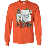 T-Shirts Orange / YS Retrato de un Robot Youth Long Sleeve T-Shirt