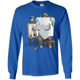 T-Shirts Royal / YS Retrato de un Robot Youth Long Sleeve T-Shirt