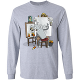 T-Shirts Sport Grey / YS Retrato de un Robot Youth Long Sleeve T-Shirt