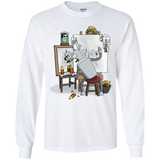 T-Shirts White / YS Retrato de un Robot Youth Long Sleeve T-Shirt