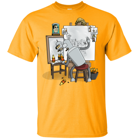 T-Shirts Gold / YXS Retrato de un Robot Youth T-Shirt
