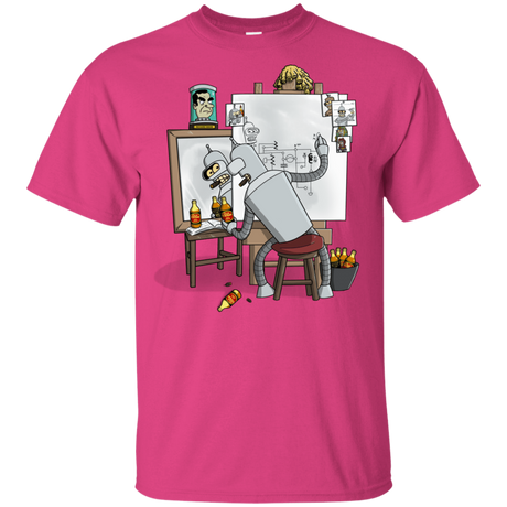 T-Shirts Heliconia / YXS Retrato de un Robot Youth T-Shirt