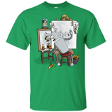 T-Shirts Irish Green / YXS Retrato de un Robot Youth T-Shirt