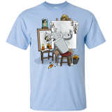 T-Shirts Light Blue / YXS Retrato de un Robot Youth T-Shirt