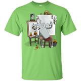 T-Shirts Lime / YXS Retrato de un Robot Youth T-Shirt