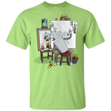 T-Shirts Mint Green / YXS Retrato de un Robot Youth T-Shirt