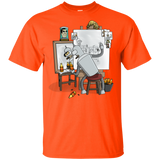 T-Shirts Orange / YXS Retrato de un Robot Youth T-Shirt