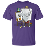 T-Shirts Purple / YXS Retrato de un Robot Youth T-Shirt
