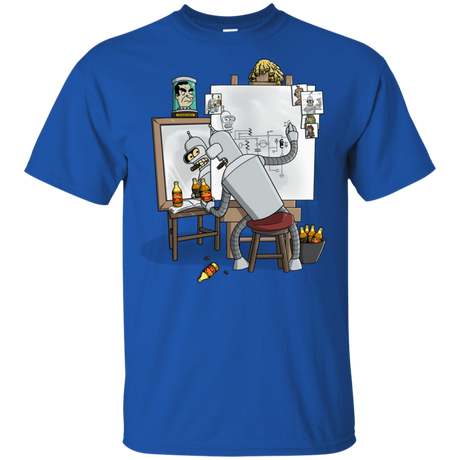 T-Shirts Royal / YXS Retrato de un Robot Youth T-Shirt